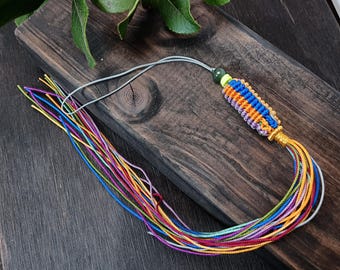 multicolored woven keychains, A hand woven pure cotton, very friendly to people with metal allergies.