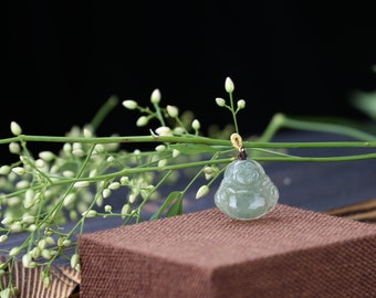 Green jade buddha pendant
