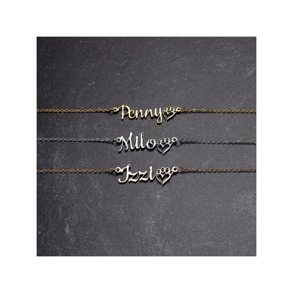 Naszyjnik z Imieniem , Prezent Urodzinowy, Łańcuszek z Imieniem, Psia Mama,Prezent dla Mamy Prezent dla Żony Gift Name Necklace Name Neck