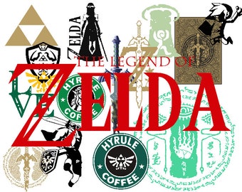 Ultimate Zelda Fan Digital Design Collection - 300+ Designs SVG Bundle over 300 designs! For Cricut and Sublimation, Font Included