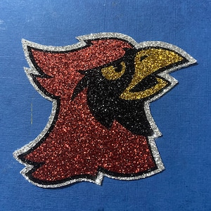 Homecoming mum cutout, cardinal, 3x3