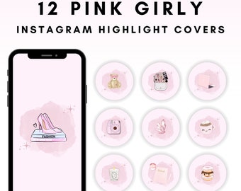 Girly Pink Instagram Highlight Covers. Boss Babe Instagram Covers. Girl Boss IG. Light Pink Icons. Influencer Instagram Template.