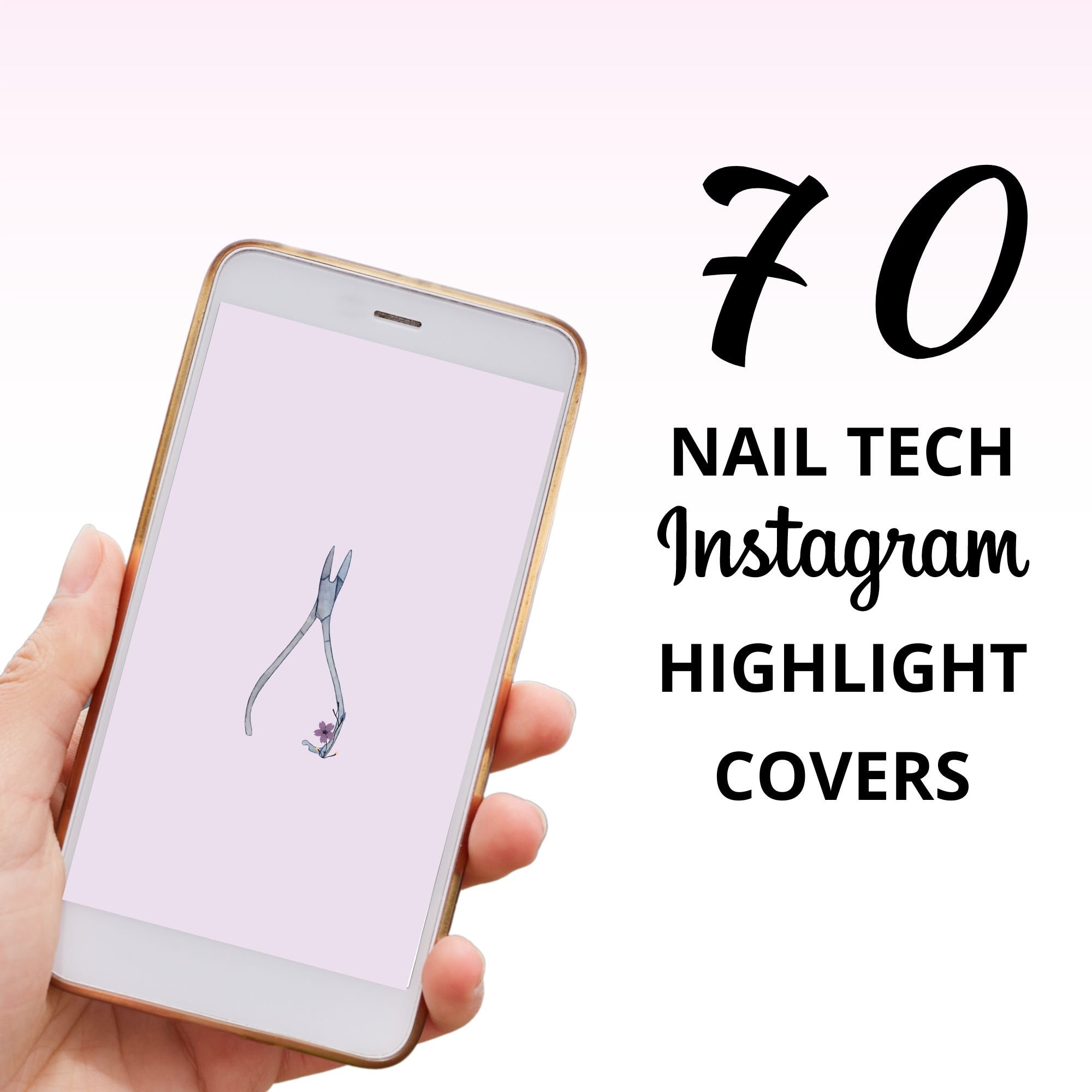 70 Nail Tech Instagram Highlight Covers Nail Artist Etsy
