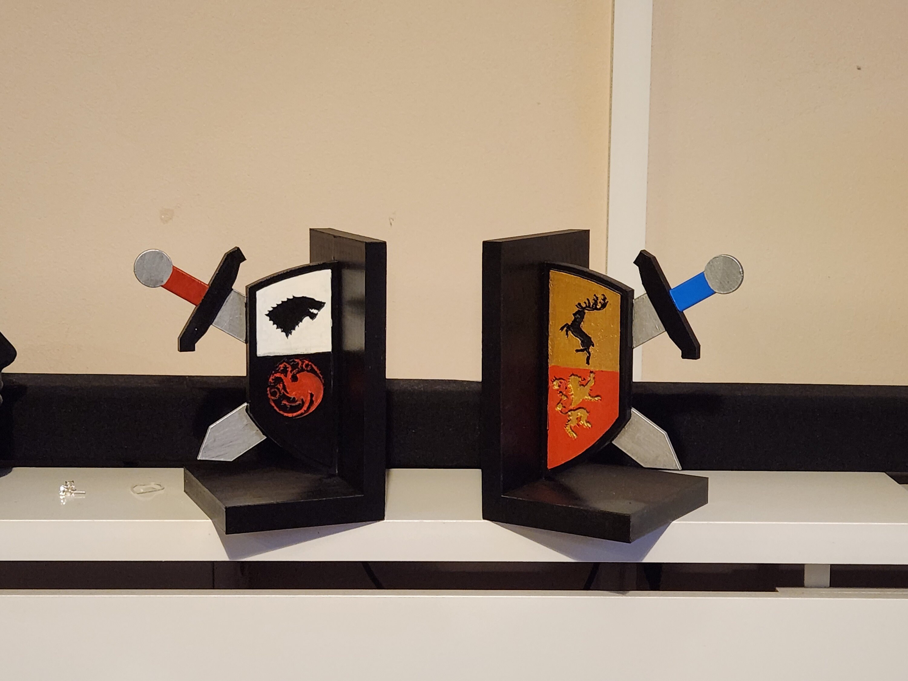 Game of Thrones Bookends, Unique Bookends, A Song of Ice and Fire Inspired Gift Etsy
