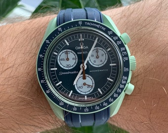 MoonSwatch strap correa de silicona azul de alta calidad | Omega x Swatch & Speedmaster MoonWatch