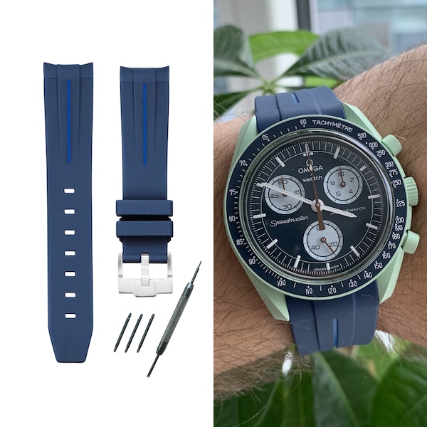 MoonSwatch strap band blue / blue high quality silicone | Omega x Swatch & Speedmaster MoonWatch