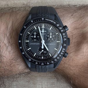 Grey Silicone Strap 20mm – Compatible with Omega x Swatch MoonSwatch & Speedmaster