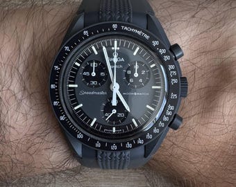 Correa de silicona gris 20mm – Compatible con Omega x Swatch MoonSwatch y Speedmaster