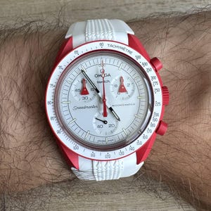 White Silicone Strap 20mm – Compatible with Omega x Swatch MoonSwatch & Speedmaster