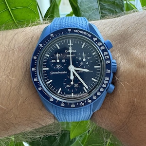 MoonSwatch strap band blue high quality silicone | Omega x Swatch & Speedmaster MoonWatch