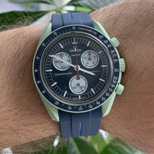 MoonSwatch strap band blue / blue high quality silicone | Omega x Swatch & Speedmaster MoonWatch