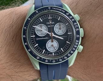 MoonSwatch strap correa de silicona azul / azul de alta calidad | Omega x Swatch & Speedmaster MoonWatch
