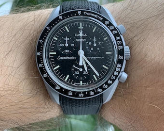 MoonSwatch strap Armband schwarz hochwertiges Silikon | Omega x Swatch & Speedmaster MoonWatch