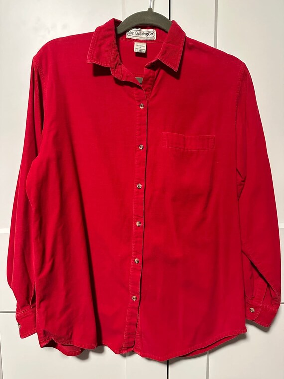 43. Vintage Gap Clothing Co. corduroy shirt; Size… - image 2