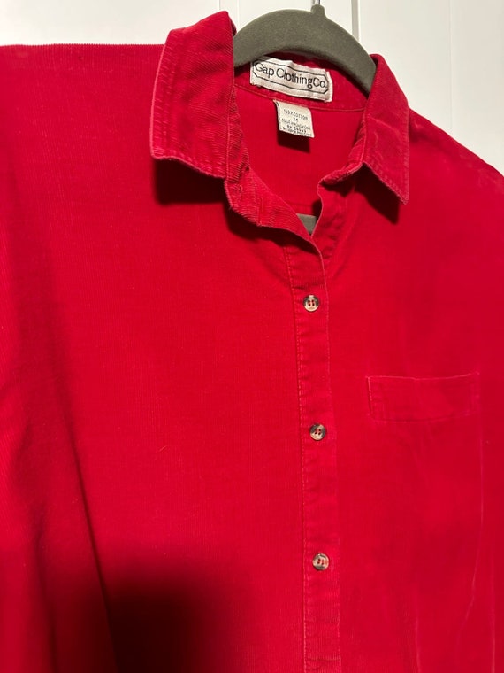 43. Vintage Gap Clothing Co. corduroy shirt; Size… - image 1