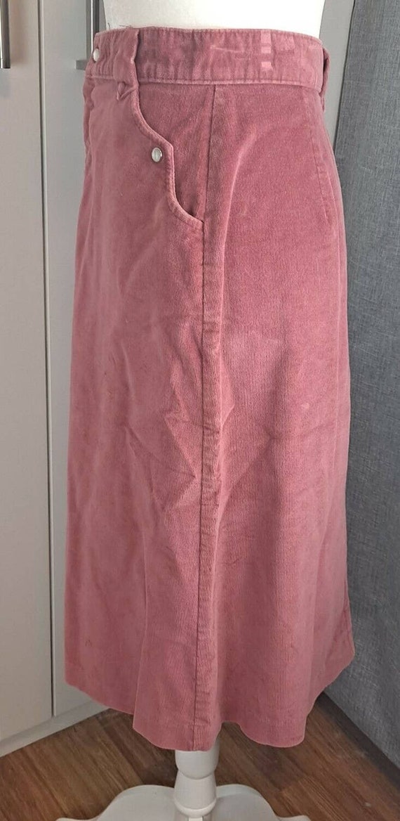 78. VTG Levi Strauss Velveteen Skirt 1980s rare - image 4