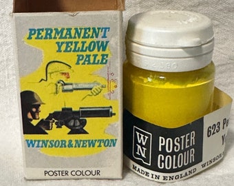 211 and 212.  NOS Winsor and Newton poster paint; Yellow Pale