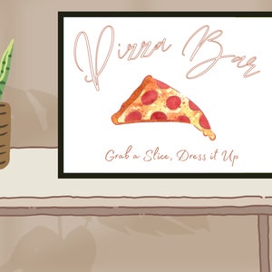 Editable Pizza Bar Sign - Wedding, Engagement, Shower, Birthday, Party, BBQ | Editable | Printable | Instant Download