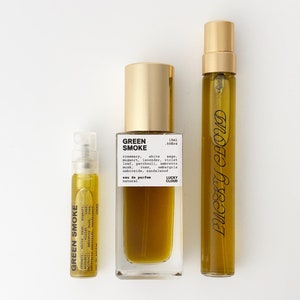 Green Smoke natural perfume: rosemary dew, white sage, earthy musk, salty air