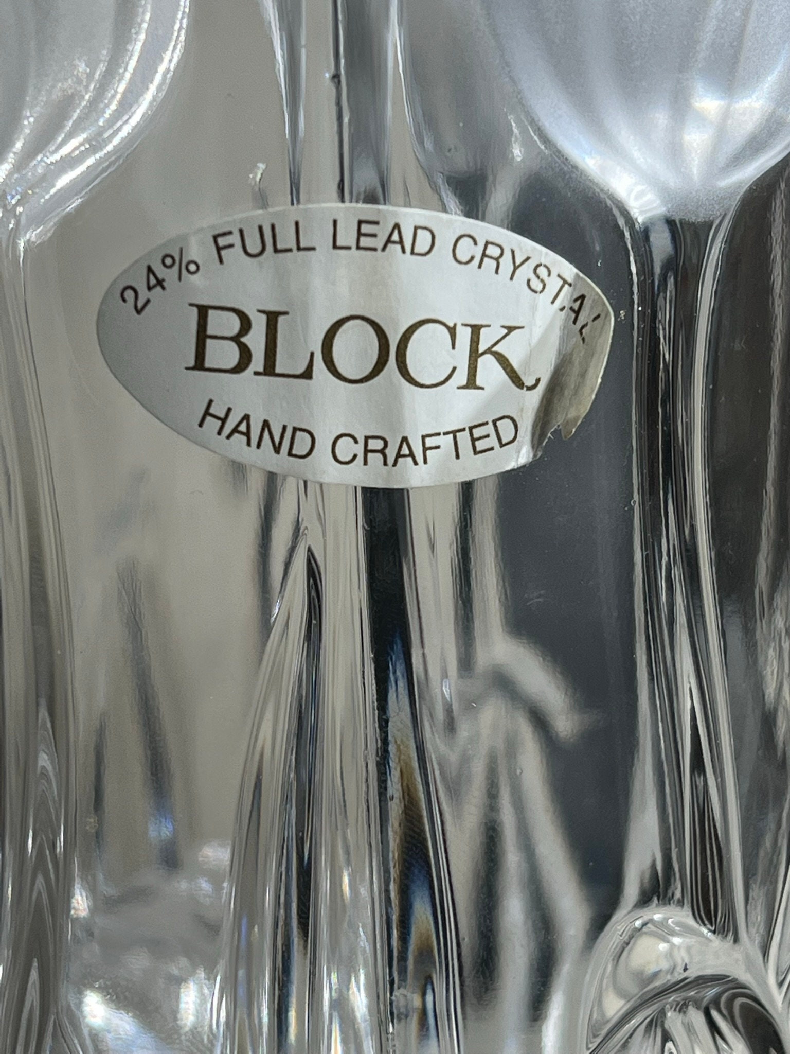 BLOCK 24 Full Lead Crystal Frosted Tulip Pedestal Vase Etsy