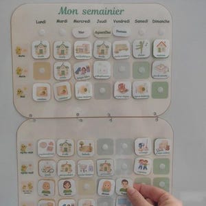 Grand semainier enfant, Planning visuel complet, Les Clémoments