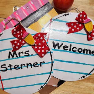 Teacher door hanger