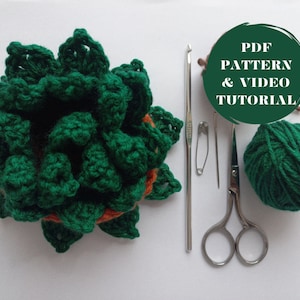 Patrón PDF de posavasos de crochet con suculentas