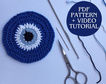 Patron PDF de dessous de verre au crochet avec protection des yeux