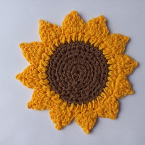 Back of sunflower drink coaster