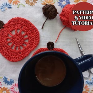 Pumpkin Crochet Coaster PDF Pattern