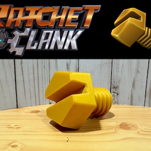 3D Printed Gold Bolt Replica - Ratchet & Clank Cosplay Prop