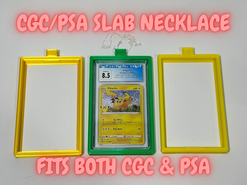 3D Printed PSA CGC Slab Necklace: Graded Card Holder - Etsy