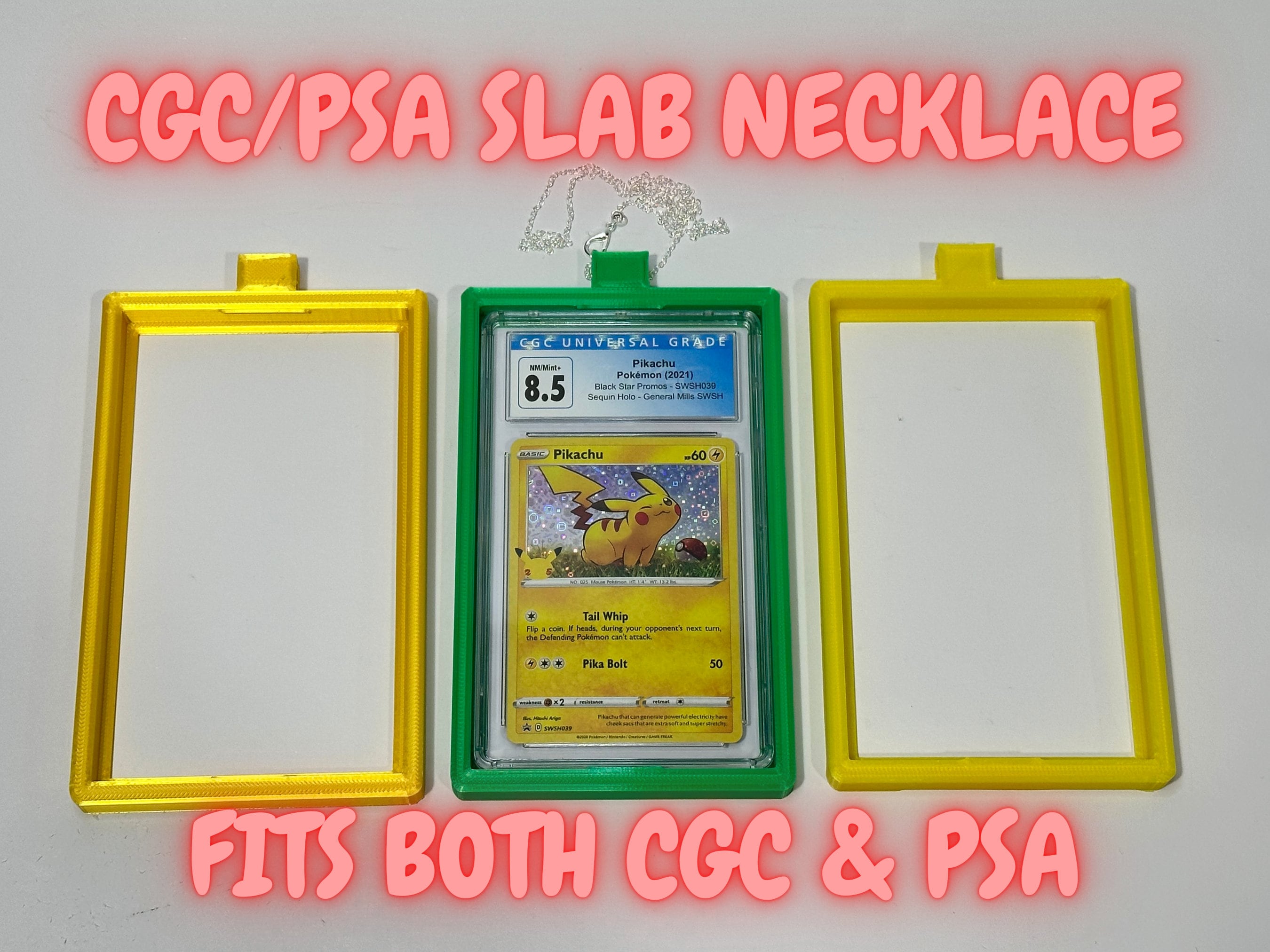 3D Printed PSA CGC Slab Necklace: Graded Card Holder - Etsy