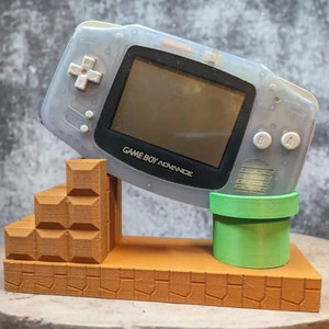 Nintendo Game Boy Advance GBA Handheld Console Display Stand Super Mario Inspired
