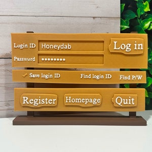 Personalized MapleStory Login Sign: 3D Printed Gamer Decor