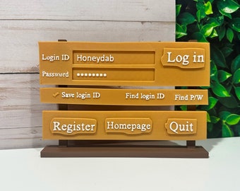 MapleStory Login Sign Personalized MapleStory Gift for Gamer Custom Decor for Her Gift for Him