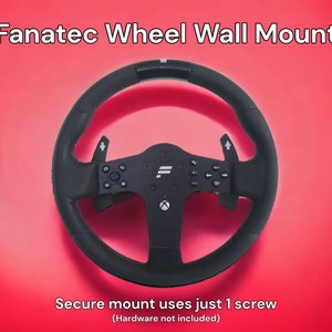 Fanatec Steering Wheel Wall Mount for Fanatec Wheel Fits All Fanatec Race Wheels Wall Mount Sim Racing Wheel Wall Mount for Fanatec Wheel