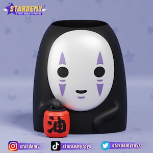 Noface Planter Spirited Away Desk Organizer Paint Project Succulent Planter Home Decor Cute Planter Gift For Her Studio Ghibli