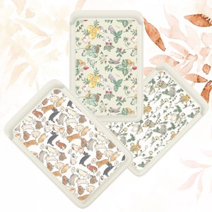 Portefeuille Magsafe avec lapin mignon, portefeuille esthétique magnétique motif lapin nature compatible avec iPhone 16 15, iPhone 14, iPhone 13 SE Pro Max Plus