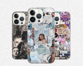 Taylor Folklore Phone Case Eras Collage Cover for iPhone 15 14 13 12, Samsung S23 S22 A74 A54 A14, Pixel 8 Pro 7A