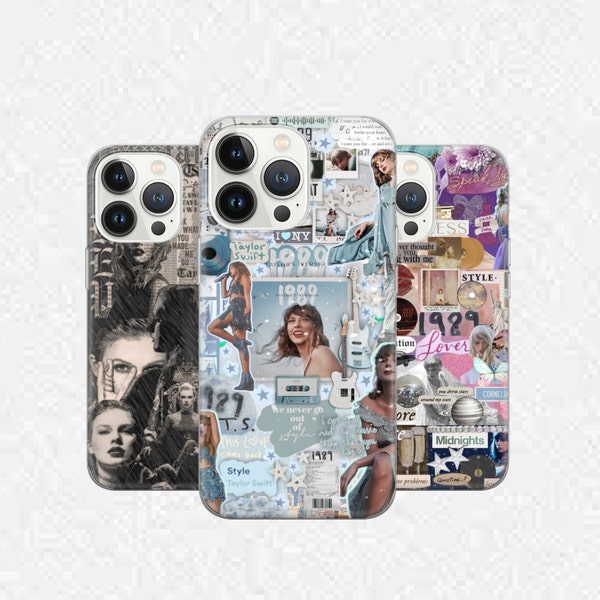 Taylor Folklore Phone Case Eras Collage Cover for iPhone 15 14 13 12, Samsung S23 S22 A74 A54 A14, Pixel 8 Pro 7A
