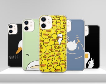 Funny Duck Phone Case Cute Goose Cover for iPhone 17 Pro Max 17e 15 14 12 & Samsung S25 Ultra S24 FE A56 Pixel 10 XL 9a 8