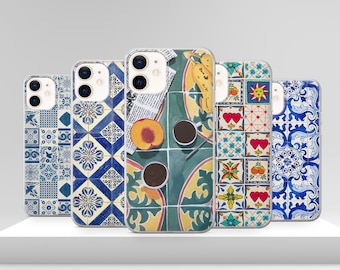 Azulejo Porcelain Mexican Tile Phone Case Majolica Cover for iPhone 17 Pro Max 17e 15 14 12 & Samsung S25 Ultra S24 FE A56 Pixel 10 XL 9a 8
