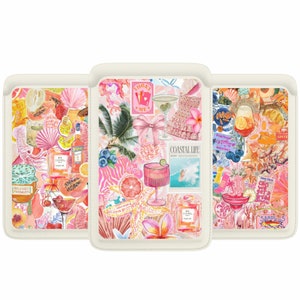 Cartera Magsafe Summer Costal Italian Collage, tarjetero magnético de piel Porto Aperol para iPhone 15, iPhone 14 y iPhone 13 SE Pro Max Plus