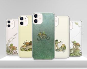 Aesthetic Frog Toad Phone Case Green Nature Cartoon Cover for iPhone 17 Pro Max 17e 15 14 12 & Samsung S25 Ultra S24 FE A56 Pixel 10 XL 9a 8
