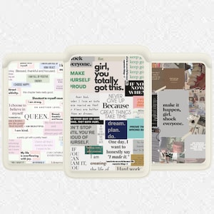 Cartera Magsafe con Afirmaciones Positivas, Cartera Magnética con Collage de Motivación, Compatible con iPhone 15, iPhone 14, iPhone 13 SE Pro Max Plus