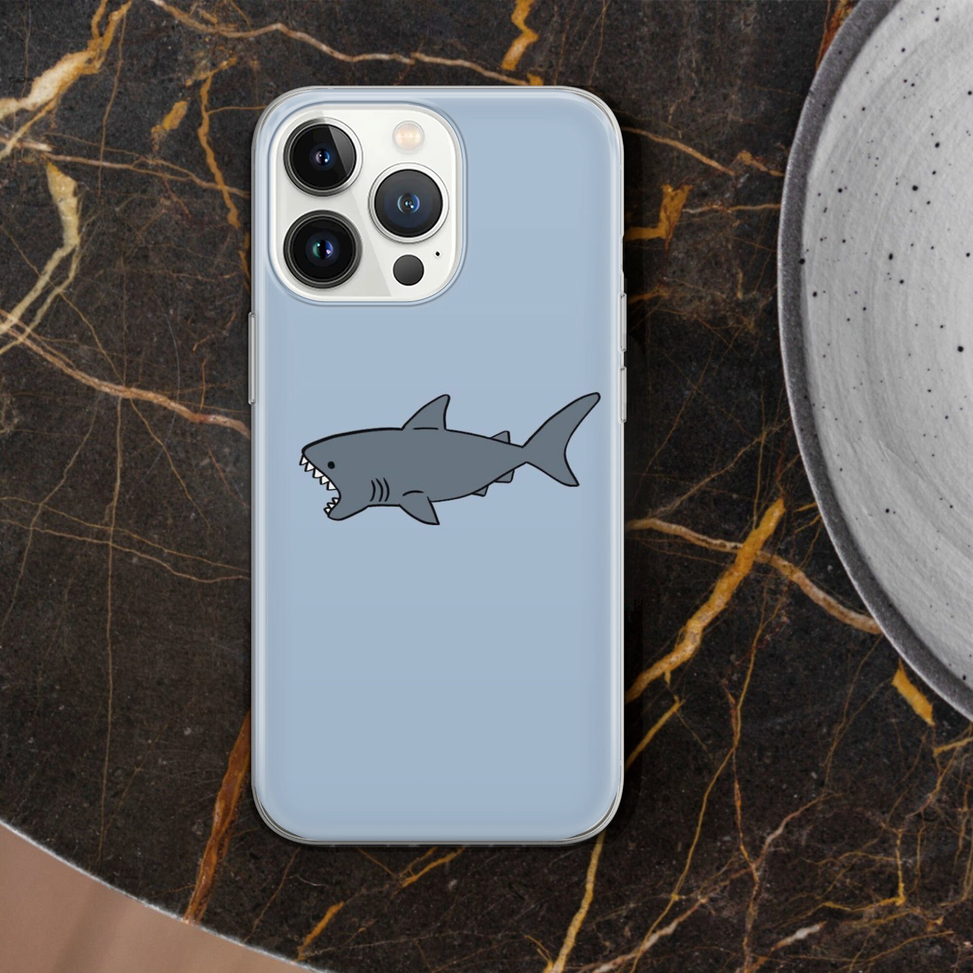Cute Ocean Shark Phone Case For IPhone 12 Pro Max - TPU Shockproof, Aesthetic Design