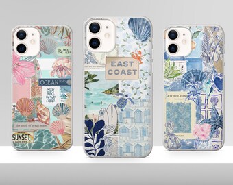 Aesthetic East Cost Coque Phone Case Trendy Beachy Summer Cover for iPhone 16 15 14 13 12 Pro Xs Samsung S24 S23 S22 FE A25 A15 Pixel 9 8A 7