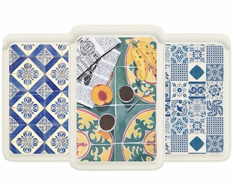 Azulejo Porcelain Blue Tile Magsafe Wallet, Magnetic Leather Porto Majolica Card Holder For iPhone 16 15,  14,  13 SE Pro Max Plus