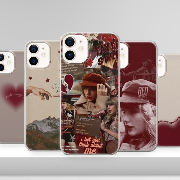 Taylor Swift Real Heart Phone Case Swiftie Red Era Cover for iPhone 15 14 13 12, Samsung S23 S22 A74 A54 A14, Pixel 8 Pro 7A